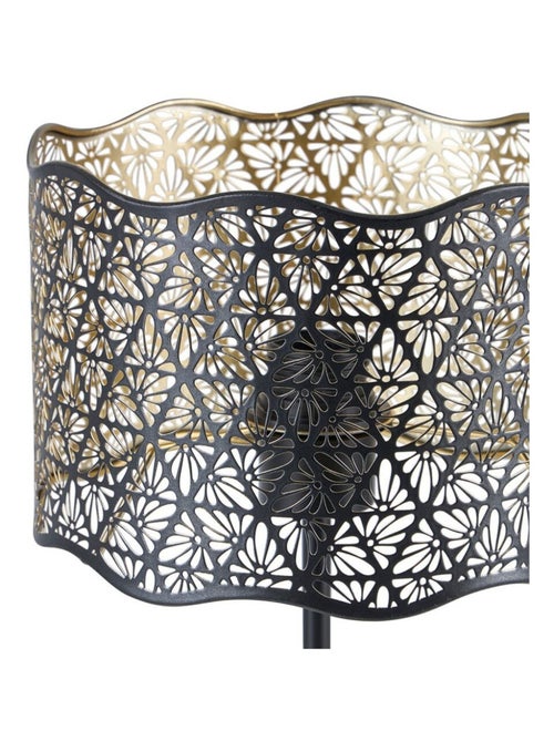 Lampe en métal noire et dorée - Kiabi