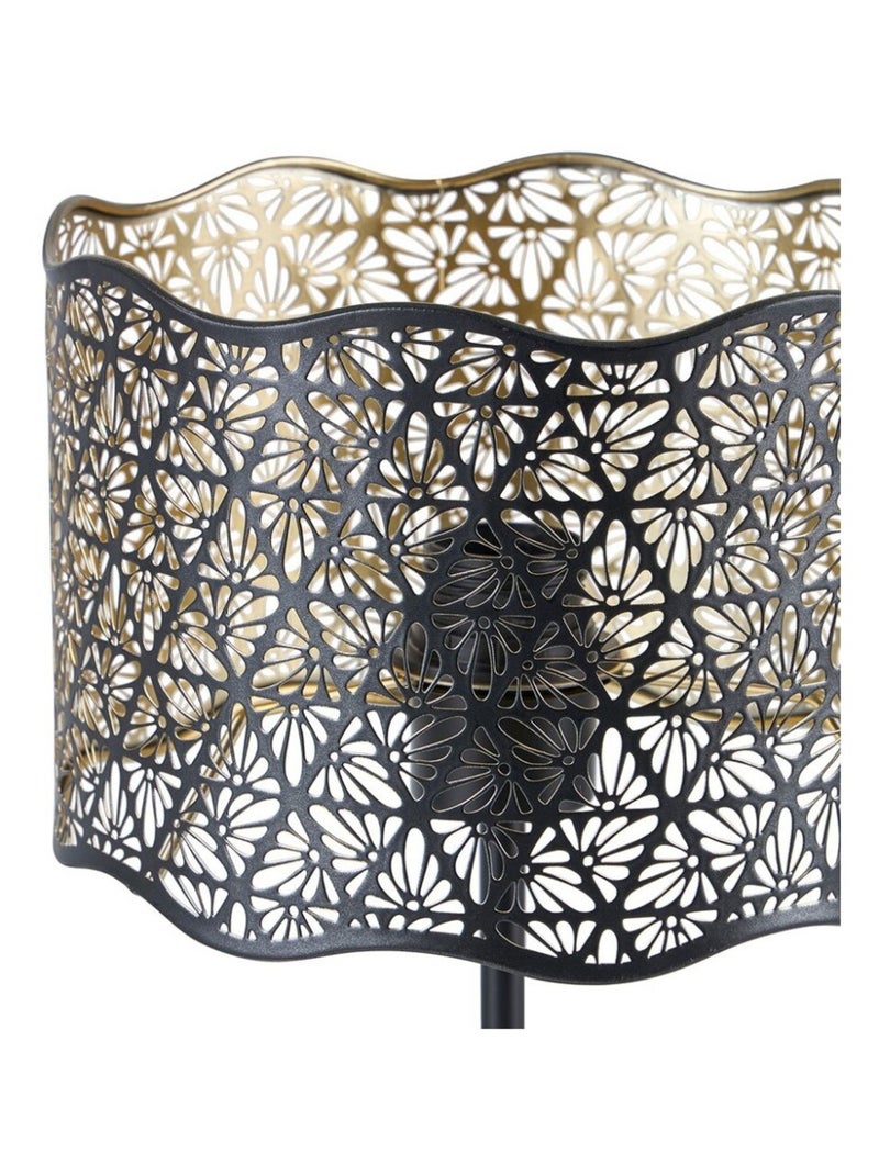 Lampe en métal noire et dorée Noir - Kiabi
