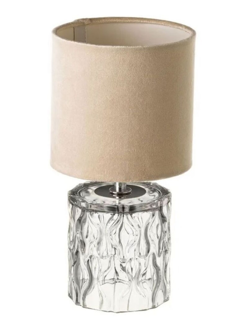 Lampe en verre Beige - Kiabi