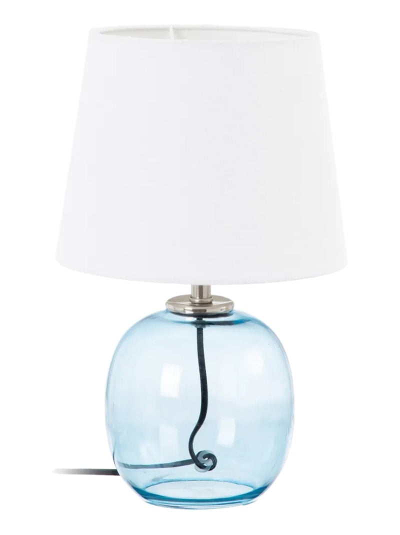Lampe en verre Bleu - Kiabi