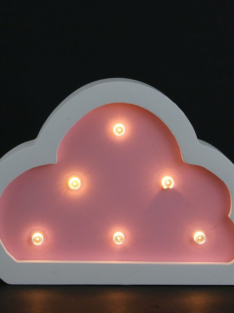 Lampe enfant 6 LED à éclairage doux NUAGE Rose - Kiabi