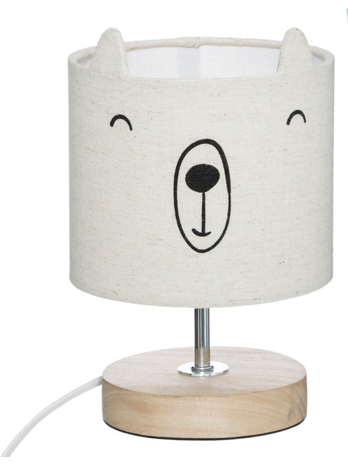 Lampe enfant ourson bois et lin OURSON - Kiabi Lampe enfant ourson bois et lin OURSON - Kiabi