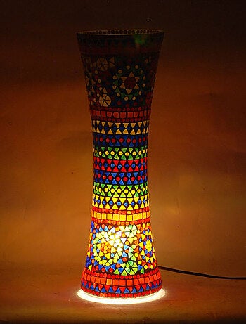 Lampe évasée en verre