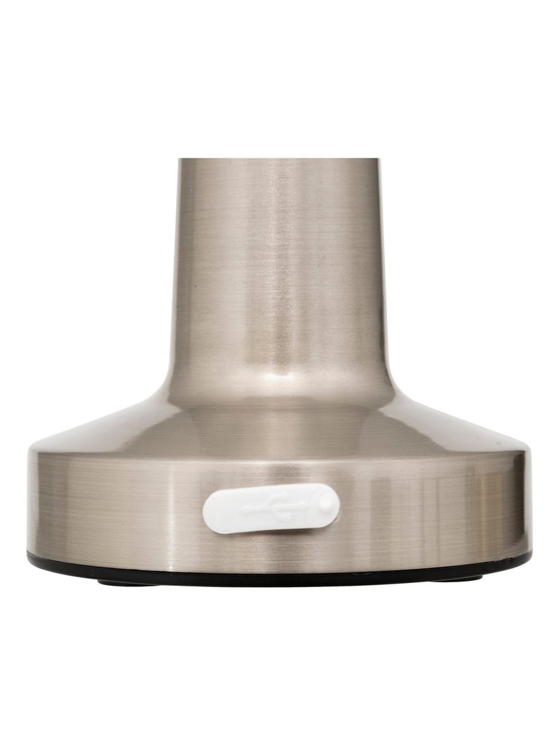 Lampe extérieure en métal rechargeable Argent - Kiabi