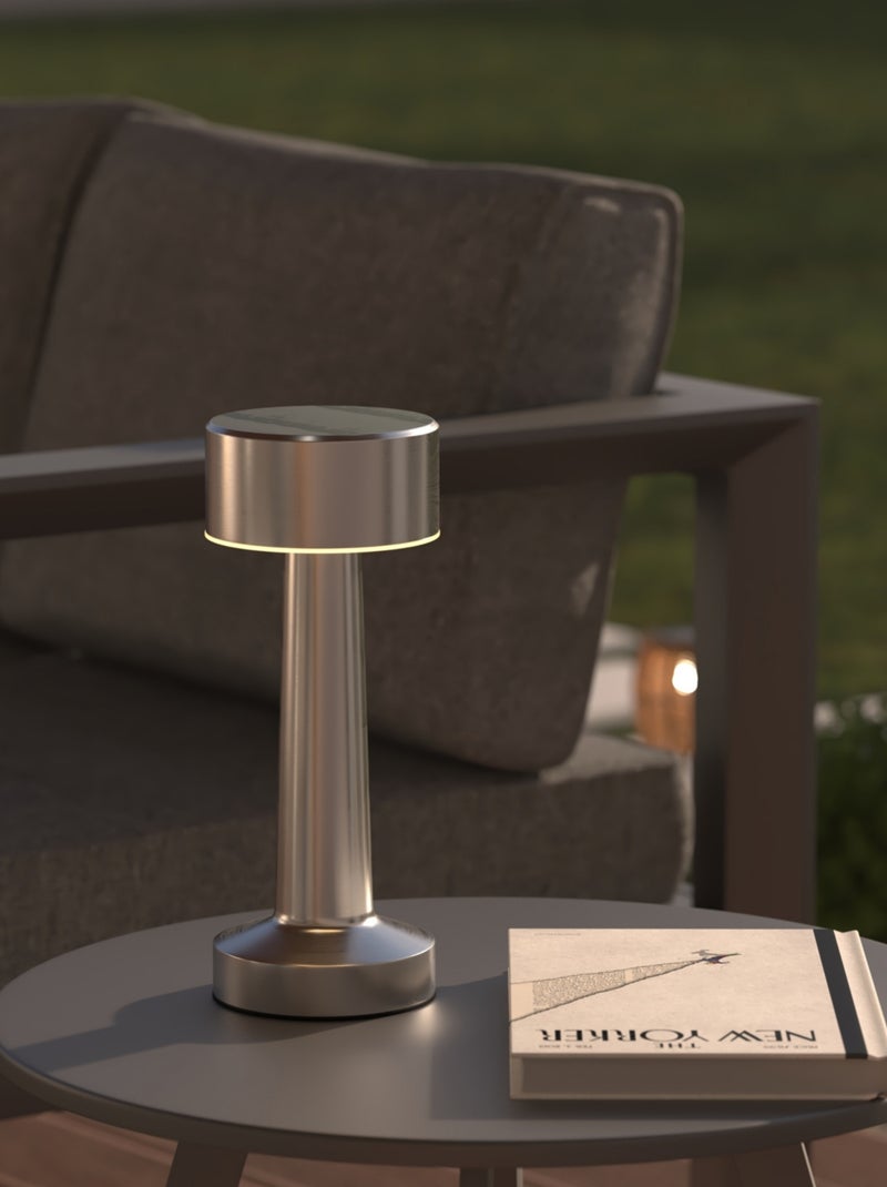 Lampe extérieure en métal rechargeable Argent - Kiabi