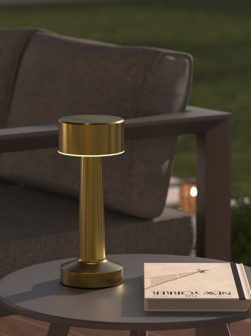 Lampe extérieure en métal rechargeable - Kiabi