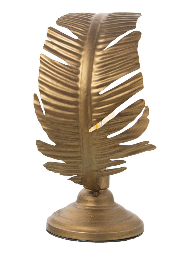 Lampe feuille en métal doré 36 cm Doré/or - Kiabi