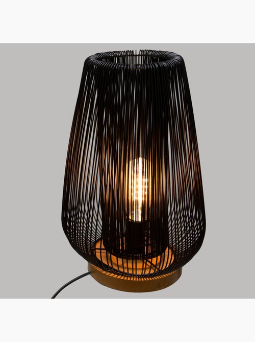 Lampe filaire métal bois de hêtre NODA - Kiabi