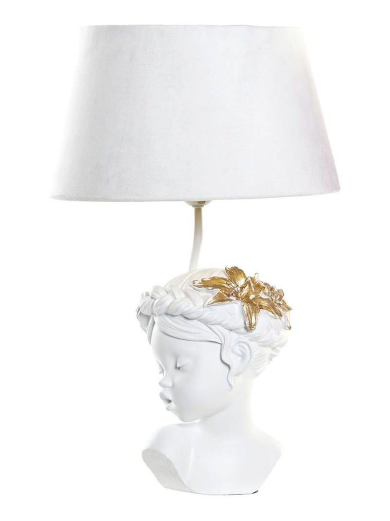Lampe fillette en résine Blanc - Kiabi
