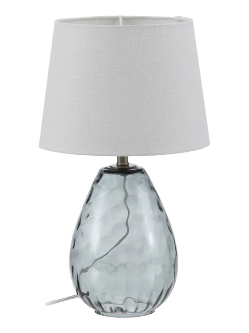 Lampe grise en verre - Kiabi