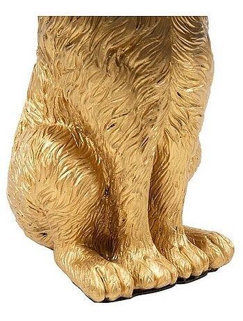 Lampe lapin doré abat-jour noir