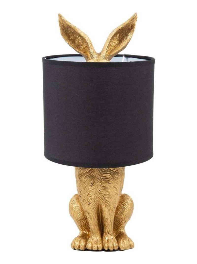 Lampe lapin doré abat-jour noir Doré/or - Kiabi