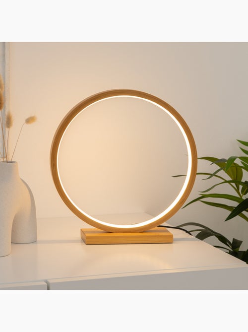 Lampe LED bambou forme circulaire STELA - Kiabi Lampe LED bambou forme circulaire STELA - Kiabi