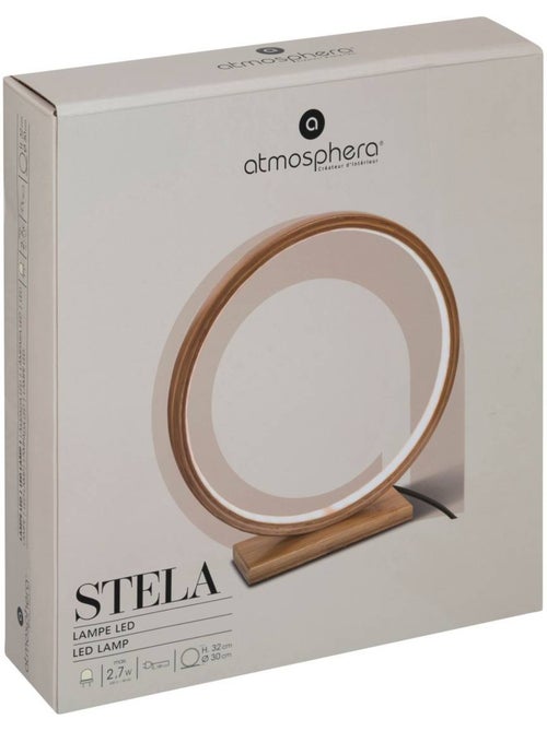 Lampe LED bambou forme circulaire STELA - Kiabi Lampe LED bambou forme circulaire STELA - Kiabi