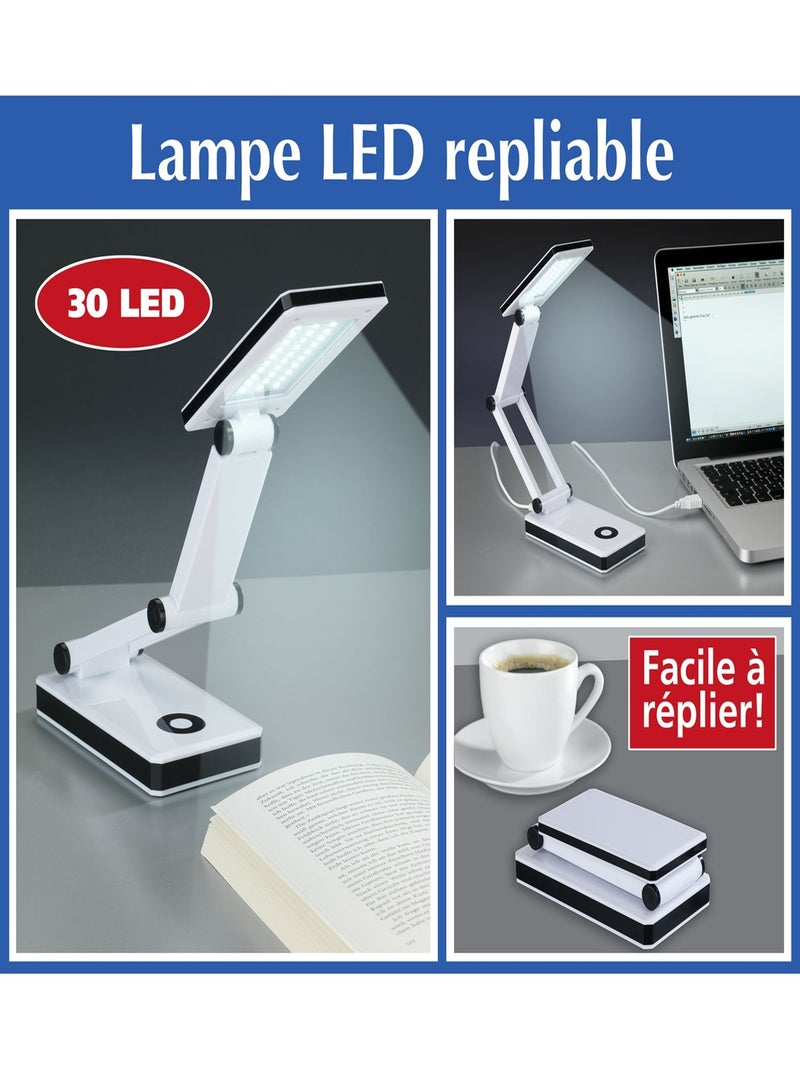 Lampe LED de bureau pliante Oka Blanc - Kiabi