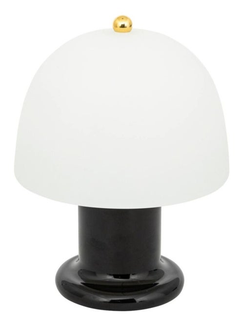 Lampe LED haut 21 cm verre noir - Kiabi