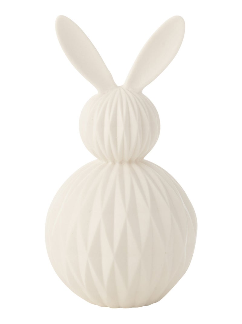 Lampe LED lapin en porcelaine 25 cm Blanc - Kiabi