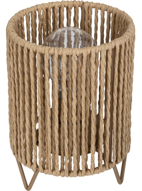 Lampe LED papier naturel ODA - Kiabi