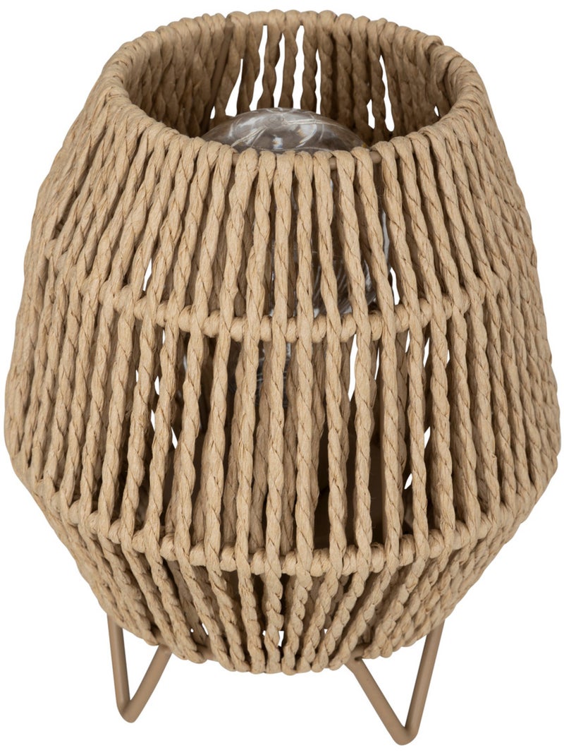 Lampe LED papier naturel ODA Blanc - Kiabi