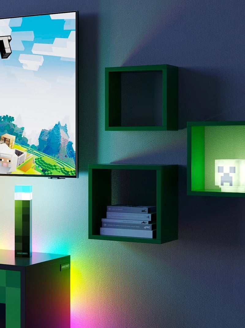 Lampe LED rechargeable par usb avec minuterie 'Roba' - Minecraft Vert - Kiabi