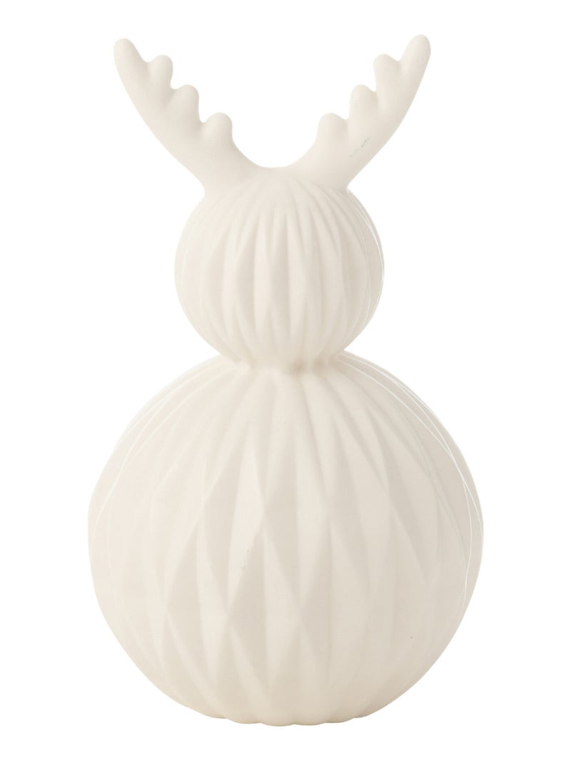 Lampe LED renne en porcelaine 23 cm Blanc - Kiabi