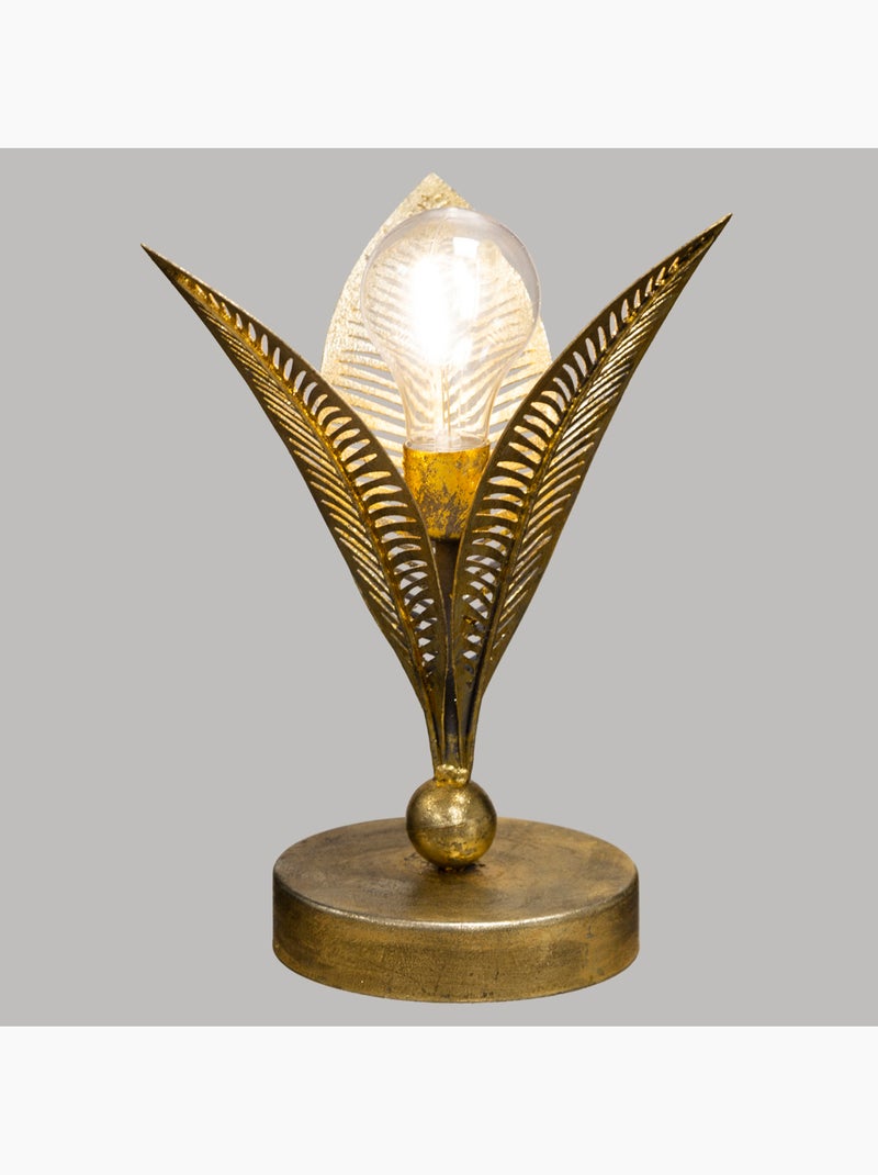 Lampe LED structure métal feuilles dorées FEUILLE Doré - Kiabi