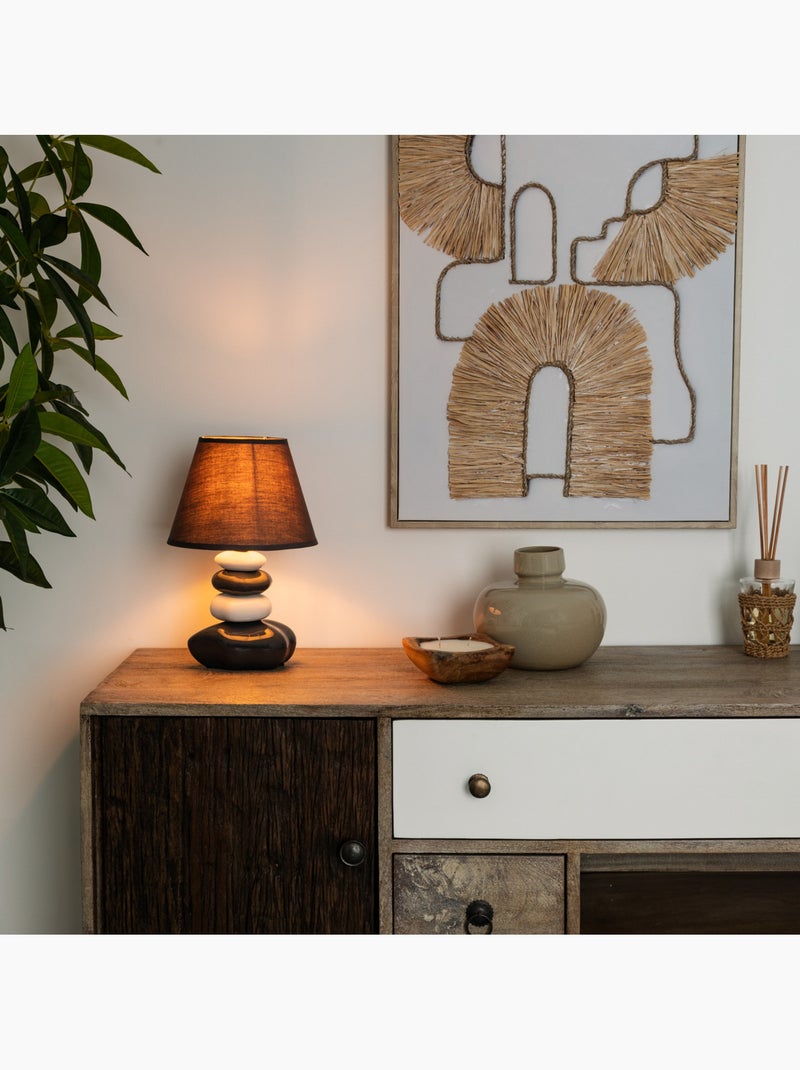 Lampe "Leny" céramique H31cm Taupe - Kiabi