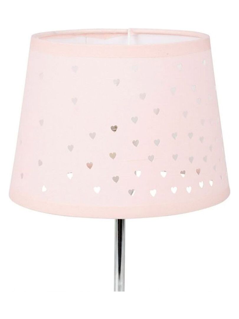 Lampe métal abat-jour ajouré cœur rose - Rose - Kiabi - 24.01€