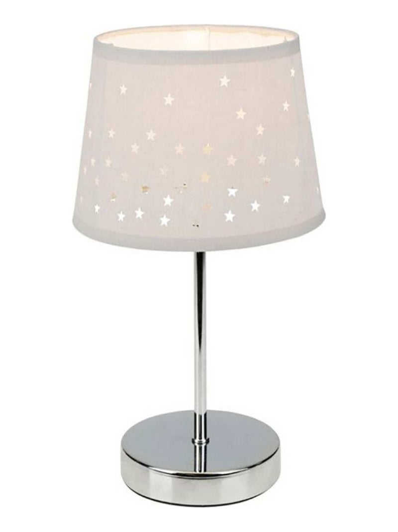 Lampe métal abat-jour ajouré étoile gris Gris - Kiabi
