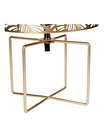 Lampe métal ajouré Calathéa doré