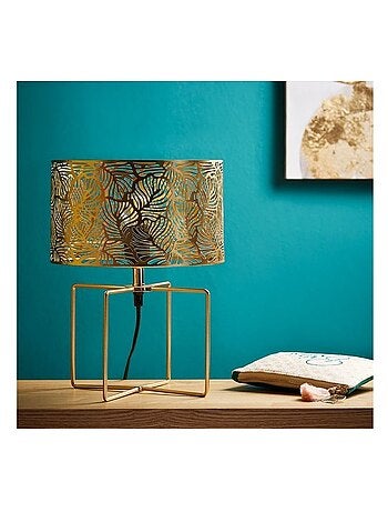 Lampe métal ajouré Calathéa doré