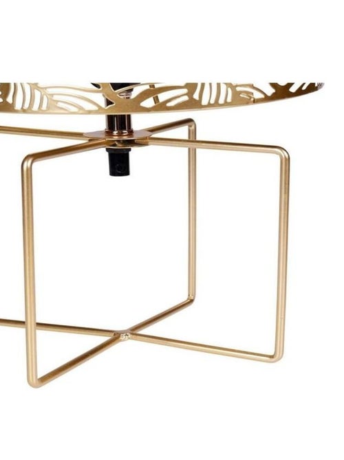 Lampe métal ajouré Calathéa doré - Kiabi