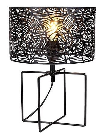 Lampe métal ajouré Calathéa noir