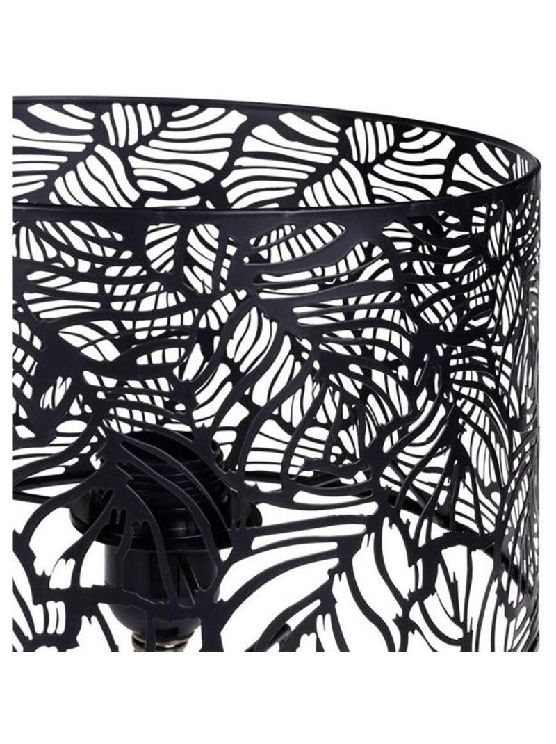 Lampe métal ajouré Calathéa noir Noir - Kiabi
