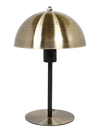 Lampe métal champignon doré