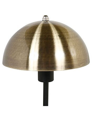 Lampe métal champignon doré