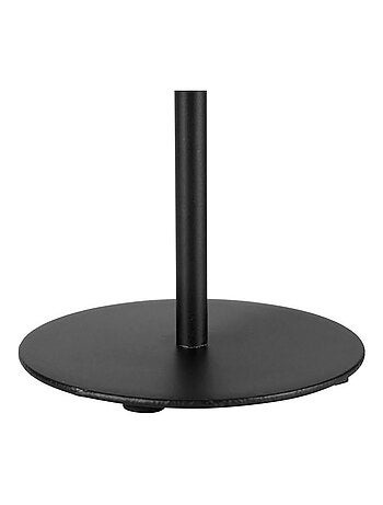 Lampe métal coton Charlotte noire beige