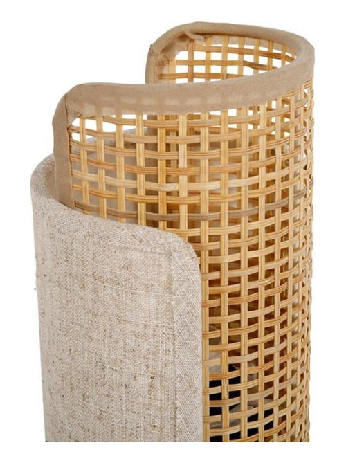 Lampe métal coton lin Bourgeon beige - Kiabi