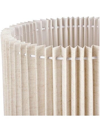 Lampe métal lin Auréline écru dorée