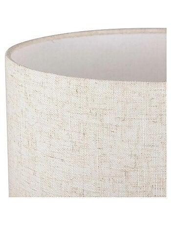 Lampe métal lin Calathéa beige dorée