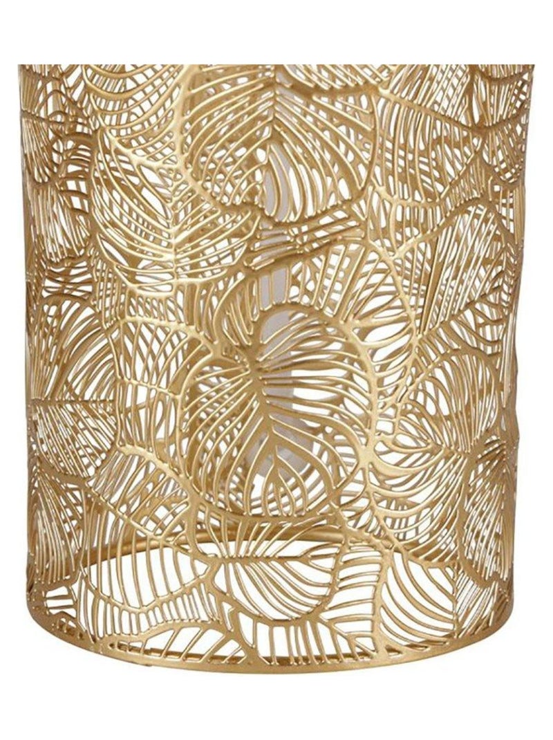 Lampe métal lin Calathéa beige dorée Beige - Kiabi