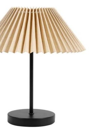 Lampe métal lin plissé Aurélia