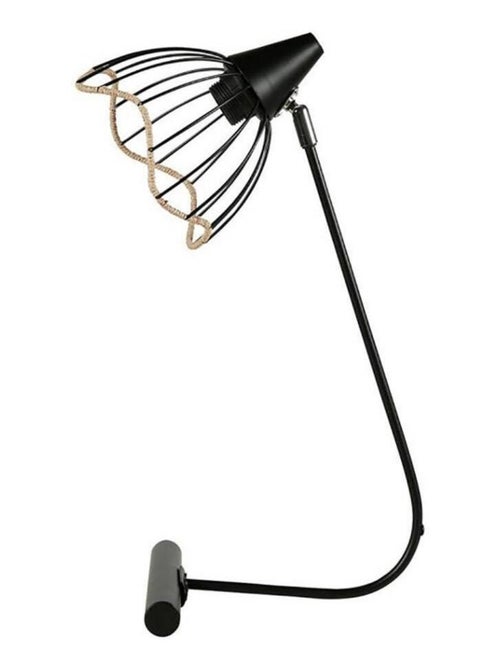 Lampe métal noir abat-jour filaire corde - Kiabi