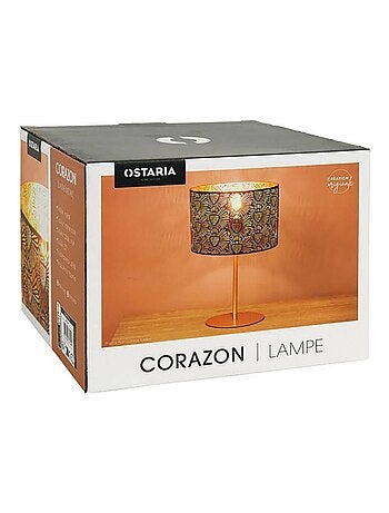 Lampe métal noir doré Corazon D22