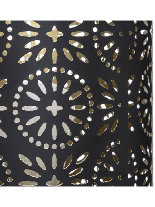Lampe métal noir motifs ajourés dorés GYPSY - Kiabi