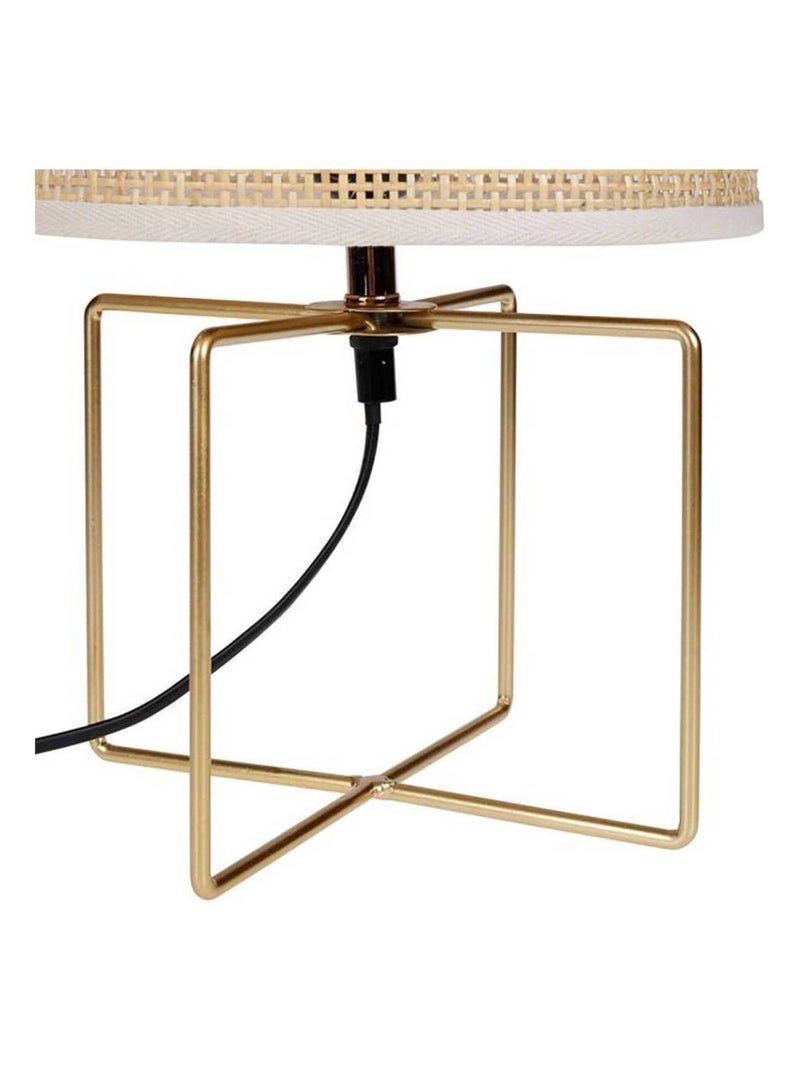 Lampe métal rotin Yuca beige Beige - Kiabi