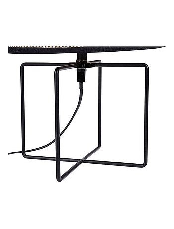 Lampe métal rotin Yuca noir