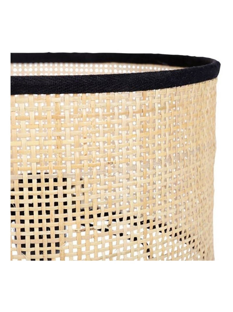 Lampe métal rotin Yuca noir Noir - Kiabi