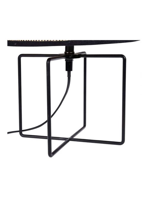 Lampe métal rotin Yuca noir - Kiabi