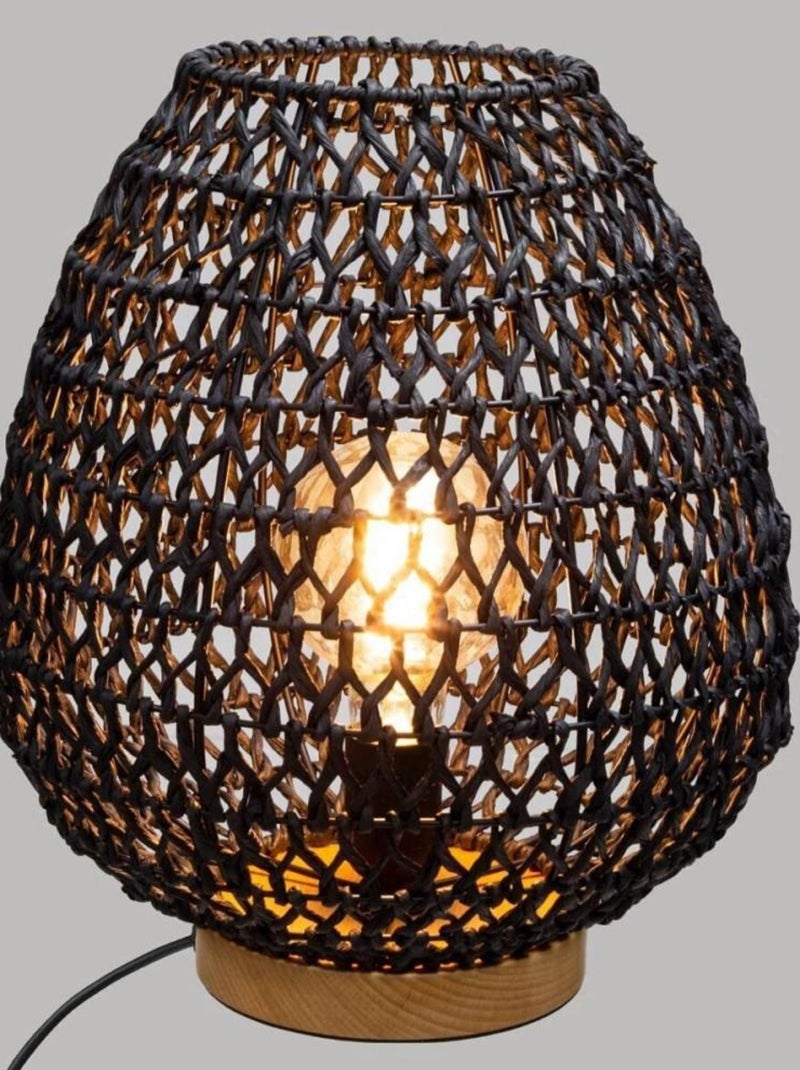 Lampe papier Etel noir H35.5 Noir - Kiabi